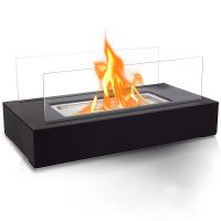 onlcicn 1pc Rectangular Tabletop Fireplace, Portable Fire Bowl Pot, Flame Modeling Heater, Bioethical Fire Pit, Ideal For Indoor/Outdoor Use