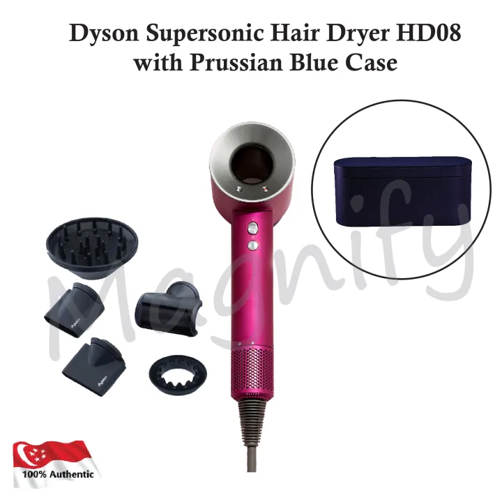 Limited Edition) Dyson Supersonic Hair Dryer HD08 (Fuchsia/Nickel) with  Prussian Blue Case | Lazada Singapore