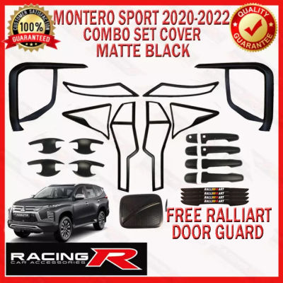 ใหม่ทั้งหมด Montero Sport 2020ถึง2023 Glsgt Full Garnish Cover Combo Set Matte Black [ฟรี Ralliart DOOR GUARD ] 2021
