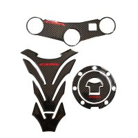 แผ่นแปะถังสำหรับ CBR600RR CBR 600 RR 2003 2004แคลมป์สามชั้นฝาปิดครอบแก๊สสติกเกอร์แอกสติ๊กเกอร์ป้องกันคาร์บอนไฟเบอร์มอเตอร์ไซค์