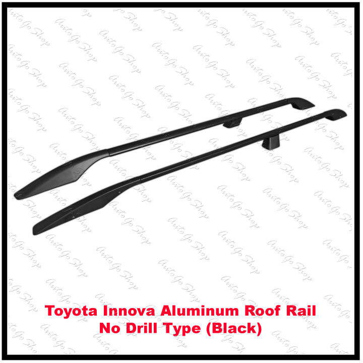 Toyota Innova 2005 2015 Aluminum Roof Rail No Drill Type Black