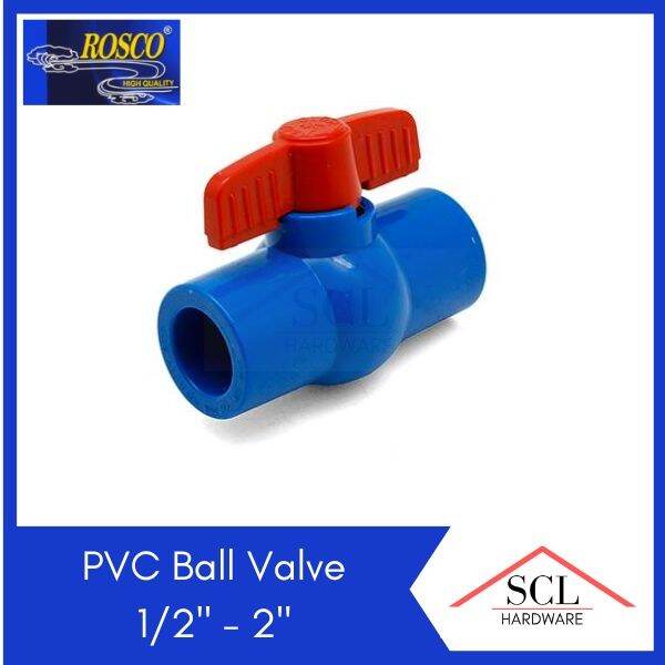 Rosco Pvc Ball Valve 1 2 3 4 1 1-1 4 1-1 2 2 Inch 