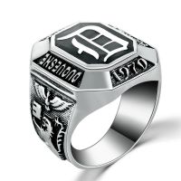 925 silver vampire diaries ring Thai silver restoring ancient ways D ring in Europe and the atmospheric Damon personality ring opening your index finger —D0517