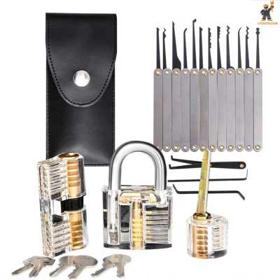 【Hot 】Unlock Locksmith Practice Lock Pick Set Key Extractor Padlock Lockpick Tool