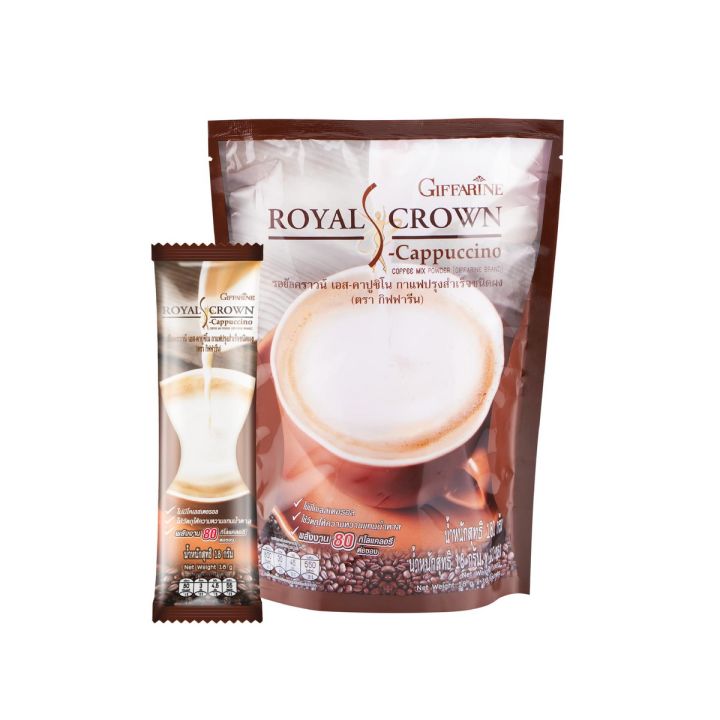 รอยัลคราวน์ เอส-คาปูชิโน กาแฟปรุงรสสำเร็จชนิดผง Royal Crown S-Cappuccino Coffee Mix Powder