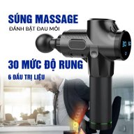 Máy Massage Cầm Tay Nhật Bản Súng Massage Gun Cầm Tay Máy Massage Trị Liệu EM009 6 Đầu Massage 30 Mức Độ Rung thumbnail