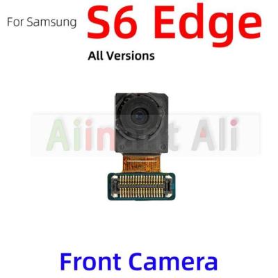 【✔In stock】 anlei3 กล้องด้านหน้าสำหรับ Samsung Galaxy S6 Edge Plus G920f G925f G928f ขอบ S7 G930f กล้องด้านหลังหลัก G935f สายเคเบิลงอได้