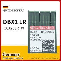 10ชิ้น DBX1 LR Groz-Beckert เข็มสำหรับอุตสาหกรรมจักรเย็บผ้า Lockstitch เครื่องพอดีหนังผ้า16X230RTW 1738LR เฉียงมีด