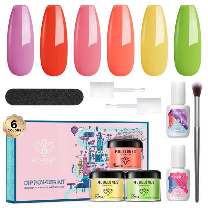 Modelones Dip Powder Nail Kit StarterMODELONES 6 Colors Amsterdam