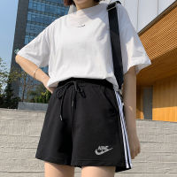 HW 521N#Womens Shorts Striped sports womens shorts summer loose and casual thin five-point pants straight Hong Kong flavor A-word wide-leg bf wind ins tide