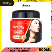 Berina Collagen Almond Milk Treatment 15/500ml เบอริน่า อัลมอนด์มิ้ลค์ คอลลาเจน ทรีทเมนท์ นม อัลมอนด์ กระปุก สำหรับผมเสียจากการทำเคมี ยืด ดัด ย้อม