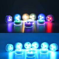 Mini Submersible Led Lights with Remote Small Underwater Tea Lights Candles Waterproof Operated Vase Pool Pond Lantern Lighting Night Lights