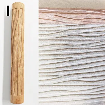 Wooden Rolling Pin with Clear Texture - Leaves, Snowflake, Water Ripple  Pattern - Food Grade - Slab Roller - Printing Handmade Pottery Clay Stamp 