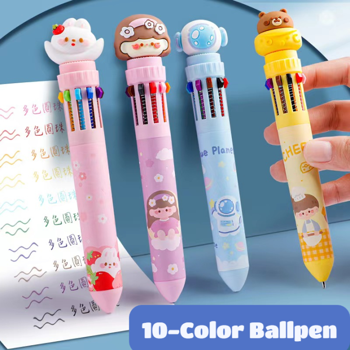 10 In 1 Ballpen Multifunction Color Pen Creative Writing Colorful Ball