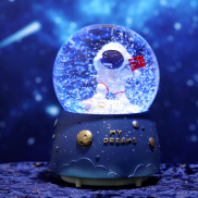 Spaceman Piaoxue Crystal Ball Hộp Nhạc Đèn Màu Trang Trí Để Bàn Phi Hành