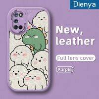 เคส Dienya สำหรับ OPPO เคส A52 A92 A72 4G ลายการ์ตูนไดโนเสาร์สีขาวและสีเขียวบางนุ่มหนังเคสมือถือกันกระแทกเคสกันกระแทกทนทานต่อการตกหล่น