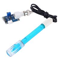 【Free-delivery】 C&amp;T e-Mart ABGN Hot-5V PH Sensor โมดูล Ph Tester Liquid PH0-14มูลค่า Detection Sensor โมดูล + PH Electrode Probe BNC สำหรับ Arduino AVR STM3