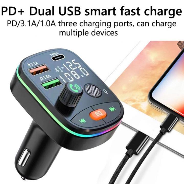 car-kit-fm-modulator-universal-pd-20w-car-charger-5-0-wireless-dual-display-fm-transmitter-car-accessories-durable-car-chargers