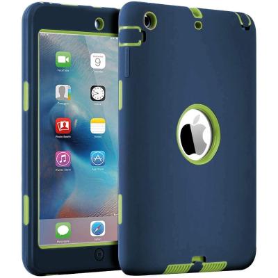 【DT】 hot  For iPad Mini 1/2/3 Retina Case 3 in1 Anti-slip Hybrid Protective Heavy Duty Rugged Shockproof Resistance Cover For iPad Mini