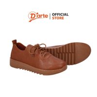 s06l5u DARTE รองเท้าหนังผ้าใบ สีน้ำตาล รุ่น D55-19003