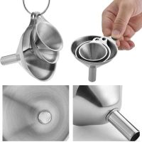 New Product LMETJMA 6Pcs Stainless Steel Funnel 3 Pcs Stainless Steel Kitchen Funnel Set  For Filling Bottles Mini Metal Funnels JT190