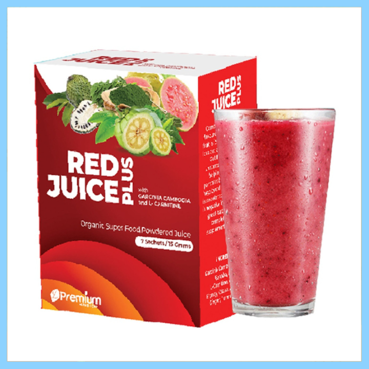 Red Juice Plus (7 Sachets or good for 34 Liters) Organic Super Food Powdered Juice with