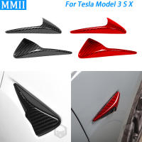 สำหรับ Tesla รุ่น3 X S คาร์บอนไฟเบอร์ด้านข้างกล้องป้องกันตกแต่งรถตกแต่งจัดแต่งทรงผมติดตั้งอุปกรณ์เสริม