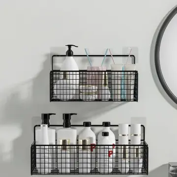 Trace Sticky Bathroom Shelf Hanging Basket Kitchen Accessories Storage  Basket