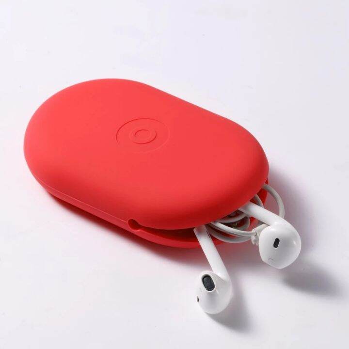 Liboer Storage Earphones Case Universal Soft Silicone Earphone Carrying