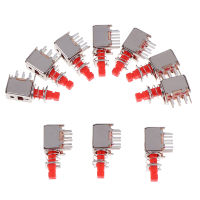 Sun สวิตช์กุญแจ10pcs โดยตรง A03 PS-22F03 6Pins Self-locking Power SWITCH สีแดง