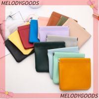 ☄❍✼ Melodg กระเป๋าสตางค์ กระเป๋าคลัทช์ หนัง PU หลากสี สําหรับใส่เหรียญ หูฟัง บัตรเครดิต