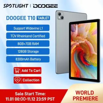 DOOGEE T10 Tablet Pad 8GB +7GB RAM Octa Core 8300mAh 128GB Storage 13MP  Main Camera 10.1 inch Android 12 Type-C