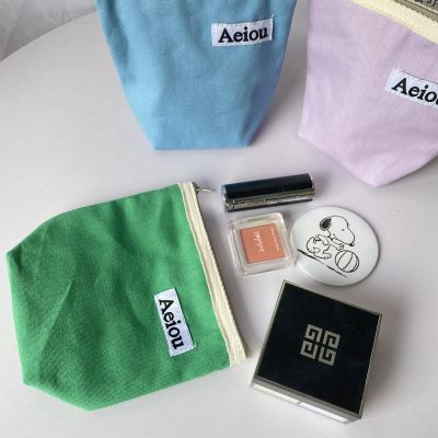 【CC】 Canvas Coin Purse Color Makeup Organizer Storage Small Wallet