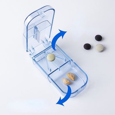 【YF】 1pcs Portable Pill Cutter Splitter Divide Medicine Storage Tablet Splitters Cut Slicer Home Cases Dispenser Box