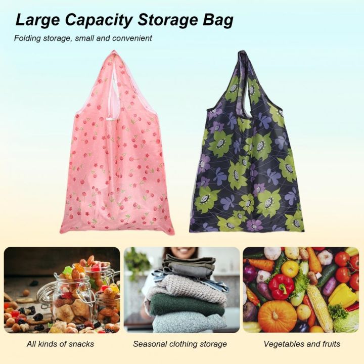 yf-shopping-bag-large-capacity-tote-durable-reusable-handbag-foldable-storage-pouch-with-hook-fashion-accessory