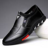 Leather Shoes for Men Spring 2023 Mens Business Casual Soft-Soled Non-Slip Breathable All-Match Footwear Loafers Mujer Zapatos