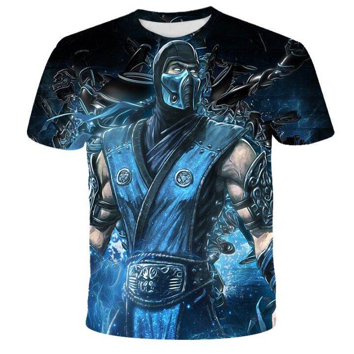 ฤดูร้อน-t-เสื้อ-3d-พิมพ์เกม-mortal-kombat-เด็ก-tshirt-แฟชั่นสบายๆการ์ตูนรอบคอเสื้อยืดเด็กสาวเสื้อผ้าเด็ก