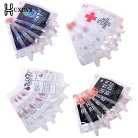 10pcs Halloween Cosplay Drink Container Bag Vampire Blood Pouch Props Zombie Beverage Drinks Bags Food Class PVC Water Bottle