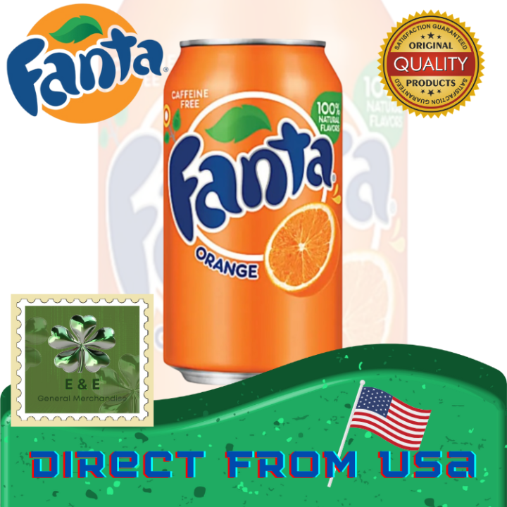 E & E Fanta Orange Soda CaffeineFree 100 Natural Flavors NO Caffeine 355 ml E and E