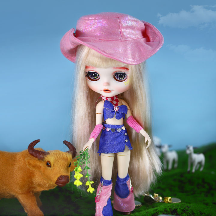 icy-dbs-blyth-ตุ๊กตาข้อต่อร่างกายน่ารักชุด-prairie-cowgirl-ของเล่นชุดอะนิเมะ