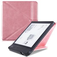 BOZHUORUI สำหรับ Kobo Libra H2O 7 "eReader Premium PU หนัง Multiangle Origami ขาตั้งฝาครอบป้องกัน Auto Sleep Wake