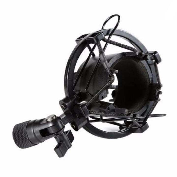 ที่กันลม-ป๊อปฟิลเตอร์-ไมค์-microphone-mic-shock-mount-cradle-holder-and-mic-pop-filter