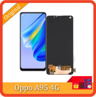 AMOLED ของแท้สำหรับ OPPO A95หน้าจอดิจิตอลสัมผัสหน้าจอ LCD CPH2365 CHP2365สำหรับ OPPO A95 5กรัม PELM00การเปลี่ยนจอ LCD