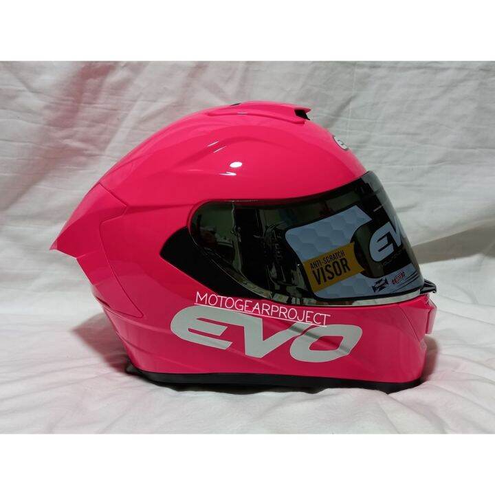 Helmet EVO GTPRO Fuschia Pink Full Face Dual Visor Helmet Lazada PH