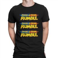 Men T-Shirt Team Rumble Pack Casual Cotton Tees Short Sleeve Crash Team Rumble Game T Shirts Round Neck Tops Graphic