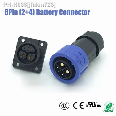 hot✿✉  6Pin Rechargeable Battery Aviation Plug Electric Motorcycle Charging 2 4 Pin Male Female Connectors