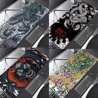 Japanese Dragon Mouse Pad Mat 90x40 Gaming Large Table Mousepad Anime Gamer Mause Pad Big Oni Artistic Keyboard Mousepads Desk accessories