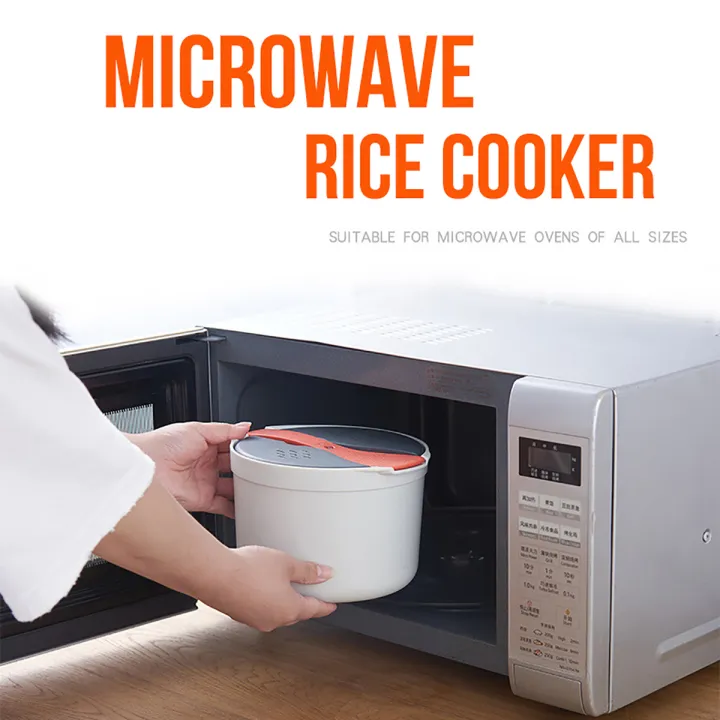 Microwave Rice Cooker Microwave Rice Steamer Bowl Cooker Tools Kitchen Utensils Lazada PH