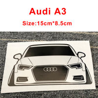 Car Sticker Decals For Audi A3 8V 8P Sline S3 RS3 Rear Trunk Windshield Window Fuel Cap Reflective Vinyl Wrap Trim Sticker