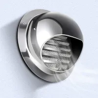 304 Stainless Steel Wall Ceiling Air Vent Ducting Ventilation Exhaust Grille Cover Outlet Heating Cooling Waterproof Vents Caps Exhaust Fans